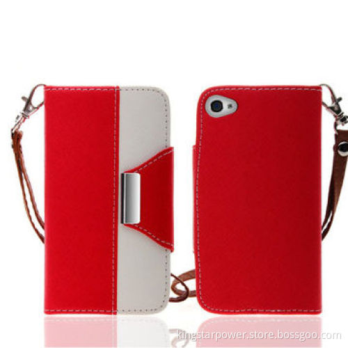 PU Leather Case for iPhone 4, 4S, 4G and 4GS, Made of PC and PU